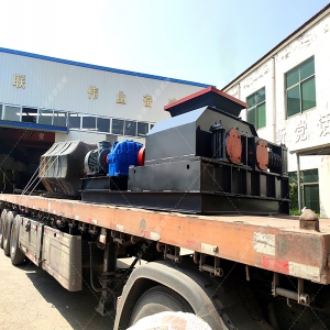 2pg400X250小型對輥破碎機發貨圖片_發往湖南長沙_破碎石英沙